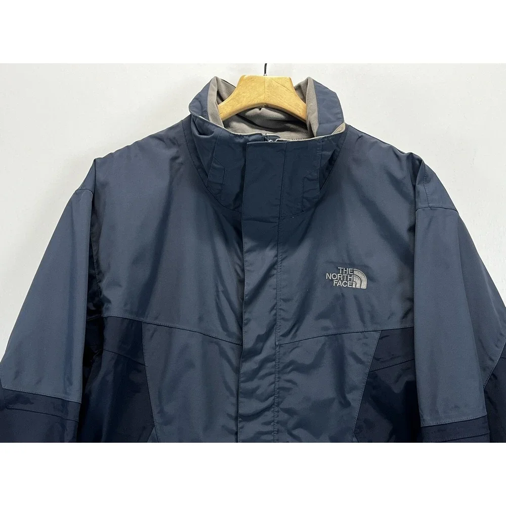 The North Face Hyvent Jacket Sz L GUC Blue Full Zip Windbreaker Mesh Lined Mens